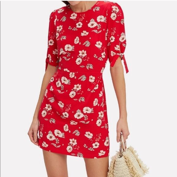 INTERMIX Dresses & Skirts - NWOT INTERMIX Cleo Red floral silk mini dress